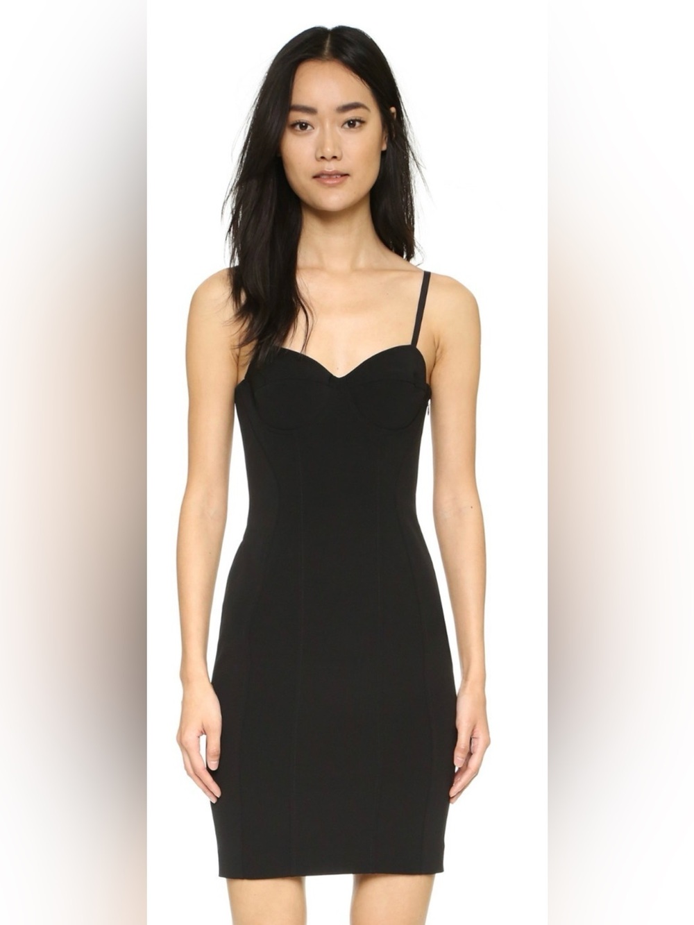 T Alexander Wang Strappy Dress Black Piped Bustier Mini